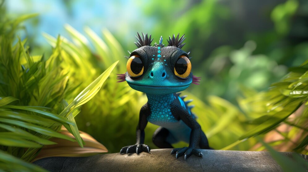 cute-blue-lizard-jungle-photorealistic-rendering-with-inventive-character-design_899449-28050